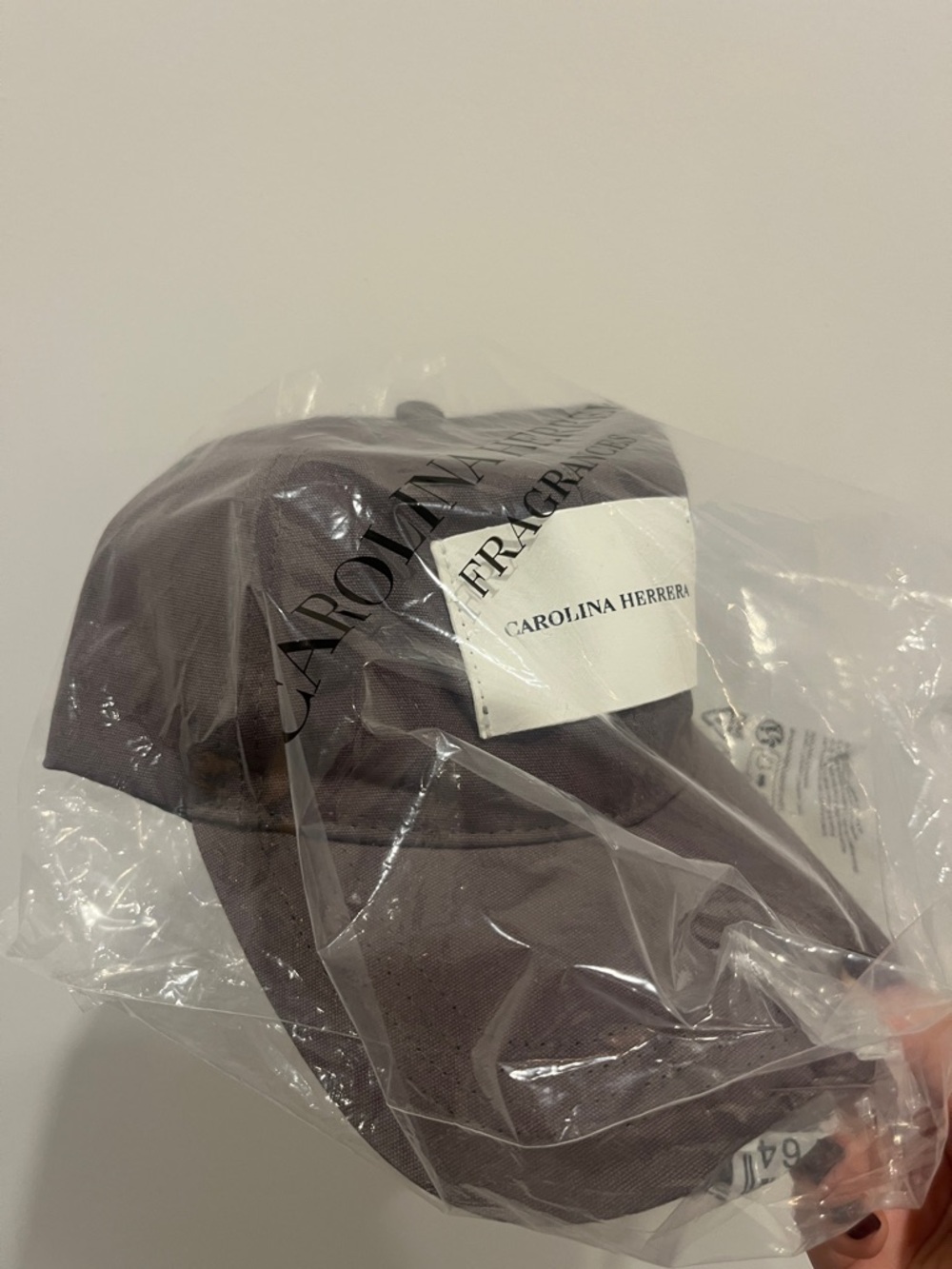 Carolina Herrera Taupe Baseball Cap with White Logo Patch NWT Unisex - Picture 9 of 9